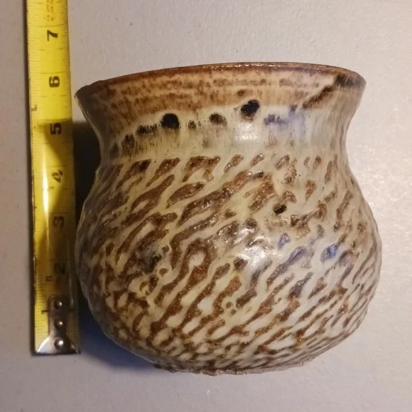 Ceramic Pottery Vintage Vase Hand Crafted Artist #eshopchicago - Picture 2 of 6